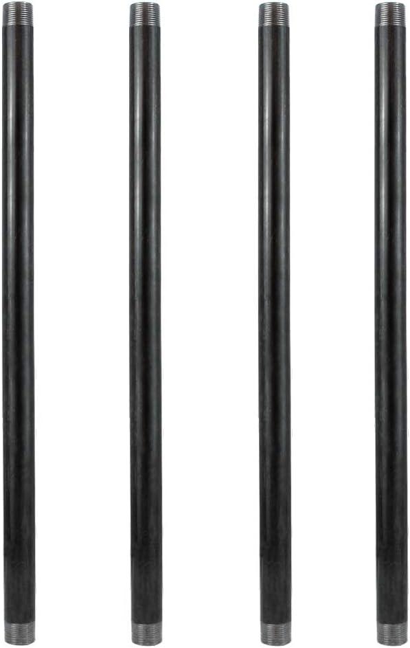 GeilSpace 3/4" 30" Heavy Duty Pre-Cut Grey Metal Pipe, Industrial Steel Fits Standard 3/4 Inch Threaded Pipes and Fittings - Vintage DIY Industrial Shelving (3/4" 30", Grey)