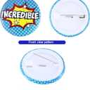 WILLBOND 96 Pieces Recognition Pins Mini Button Pins Button Badge Encouraging Recognition Buttons Positive Badges Hero Buttons for Party Supplies, 8 Styles
