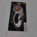 Fiskars 60mm Rotary Cutter for Fabric with Ergonomic Loop Grip And Comfort Handle, Titanium Rotary Fabric Cutter for Thick Materials, Easy and Safe Blade Change, Sewing Supplies and Quilting Tools