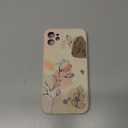 for iPhone 11 Case, Phone Case Side Creative Morandi Line Flower Design Prints Slim Soft Shockproof Cover Protective, Women-White2, CMZBYTPGITEMFLORAL