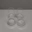 Large Stemless Wine Glasses Set of 4: 20oz Clear Hand Blown Crystal No Stem Red Wine Glass Cups for Birthday Wedding Party