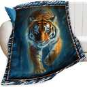 Tiger Blanket Tiger Throw Blankets for Couch Sofa Bed Decor Soft Cozy Fleece Plush Flannel Gifts for Men Women Adults Lover 40"x50"