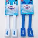 Javex All Purpose Scrub Brush, Blue & White, Lot of 2 Sets of Brushes (4 Brushes)