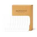 MOVELYST 120 Pieces Refill Strips for White Small Wire Toggle Hooks - No Tools Adhesive Replacement Strips for Wall Hooks, Removable Damage-Free Mounting Strips for Wall Decor & Storage