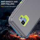 For S9 Case,[Military Grade] 3 in 1 Full Body Shockproof Dust/Drop Proof Heavy Duty Protection Cover,for Samsung Galaxy S9 5.8 Inch,Green+Grey