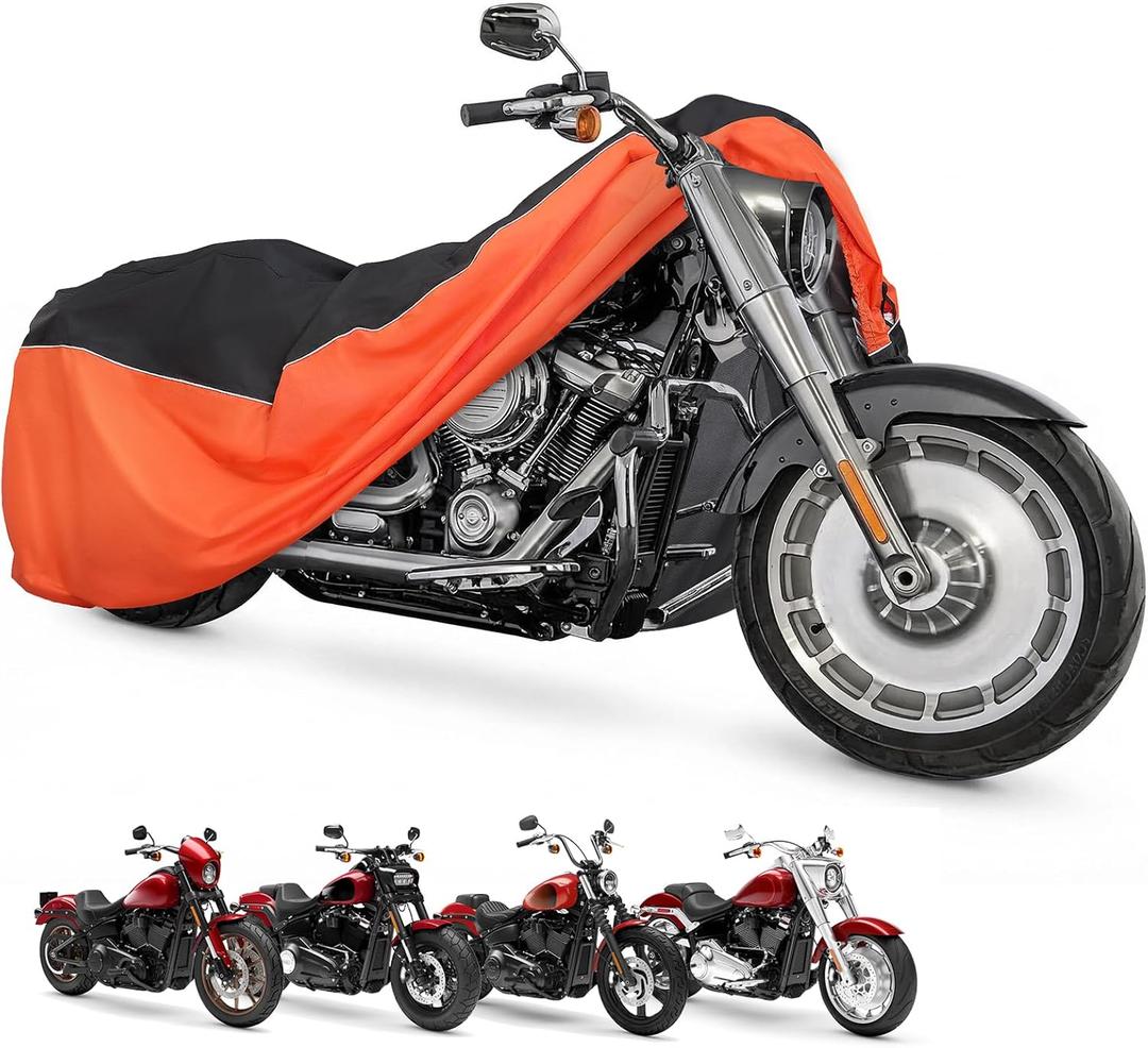 Benlari Upgraded Waterproof Motorcycle Cover Compatible with Sportster, Iron 883, Forty-Eight, Nightster Special, Superlow, Superlow 1200T (87"x37"x50")