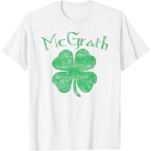 Vintage McGrath Irish Shamrock T Shirt St Patty's Day, Size L