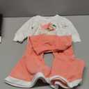 Gueuusu Toddler Baby Girl Christmas Outfit Santa Baby Long Sleeve Sweatshirt Flared Long Pants Cute Winter Clothes Set (12-18 Months)