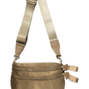 Dopamine and Bold Pattern Nylon Bum Bag for Women with Adjustable Strap, Spacious Crossbody Bag, Daily and Travel Use (Pure brown,One Size)