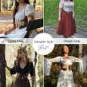 Scarlet Darkness Corset Belt for Women Renaissance Underbust Corset Floral Lace Up Boned Waist Belts (White, 10)