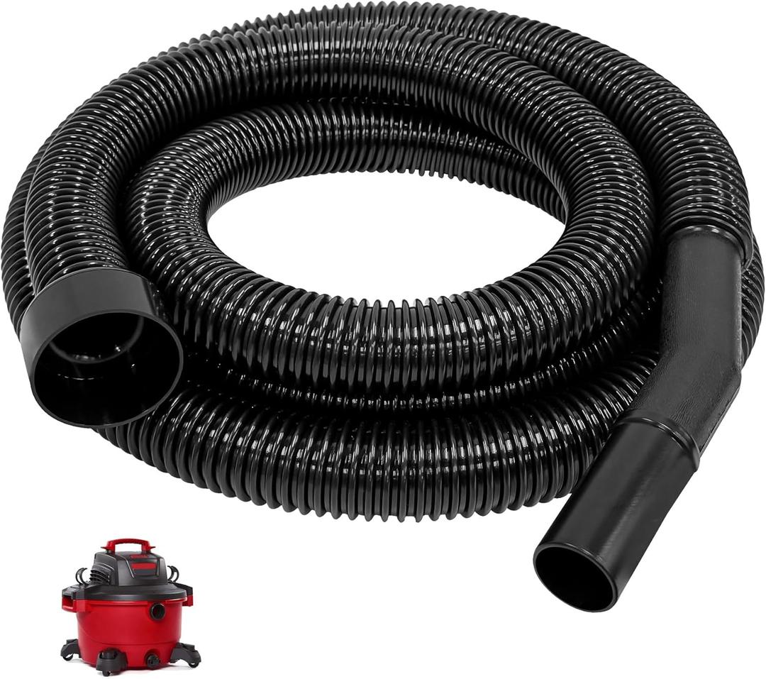 Earthtec 2 1/4" Cuff 10FT Shop Vacuum Hose Fits for Craftsman Shop Vac Hose Replacement Parts Wet Dry -Adapters for 2.25 Inch Connection