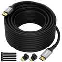 DisplayPort to HDMI Cable 50FT, 4K@60Hz HDR, High Speed Active Display Port to HDMI Cable UHD Converter, Uni-Directional Cord, Support 4K@60Hz 2K@120Hz 1080P for HDTV, Monitor, Projector