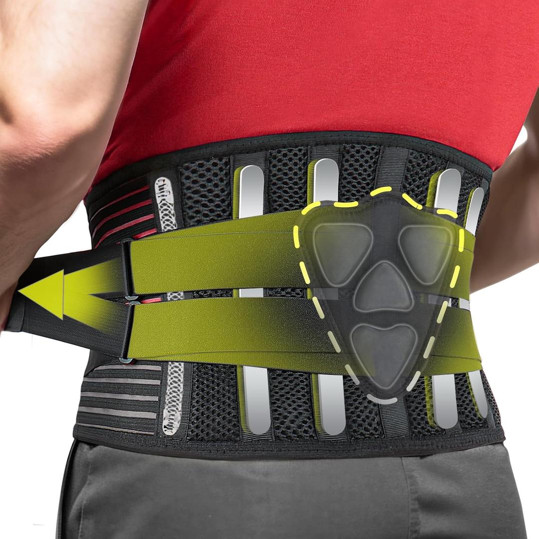 Back Brace for Lower Back Pain Relief - Lumbar Support Belt for Men Women Breathable Back Support Brace for Scoliosis Herniated Disc Sciatica, Size S (Waist: 24.8"-32.3")