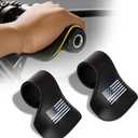 BBTO 2 Pcs Black Throttle Mounted Motorcycle Cruise Assist Wrist Hand Grips Handlebar, Motorcycle Throttle Mounted Assist Oil Control ABS, American Flag Decal, for Scooters, Electric Bike(Black)
