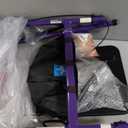 Medline Aluminum Rollator Walker with Seat, Purple, 250 lb. Weight Capacity, Lightweight, 6 Wheels, Foldable, Adjustable Handles, Rolling Walker for Seniors
