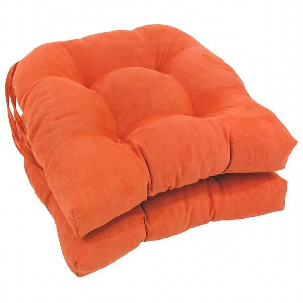 Set of 2 Outdoor Indoor U  Chair Cushions Set for Patio Garden Home Office Furniture Red 16×18 in