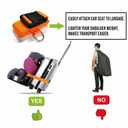 Car Seat Belt Strap to Suitcase, Convert Kid Car Seat and Carry-on Luggage to Airport Stroller Carrier,Safe Travel Solution for Transport (Orange)