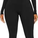 Mizoci Women's Sexy Bodycon Long Sleeve One Piece Jumpsuit V Neck Zip Up Ribbed Full Romper (Large, Black)