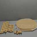 MaxSmeo End Table, Small Oval Side Table for Small Spaces, Modern Night Stand Accent Table for Living Room, Bedroom, Natural