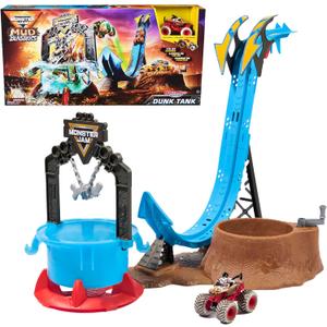Monster Jam Mud Blasters, Monster Mutt Dalmatian Dunk Tank Playset, Color Change Action, Kids Toy Gifts for Boys and Girls Ages 3 and Up (Multicolor)