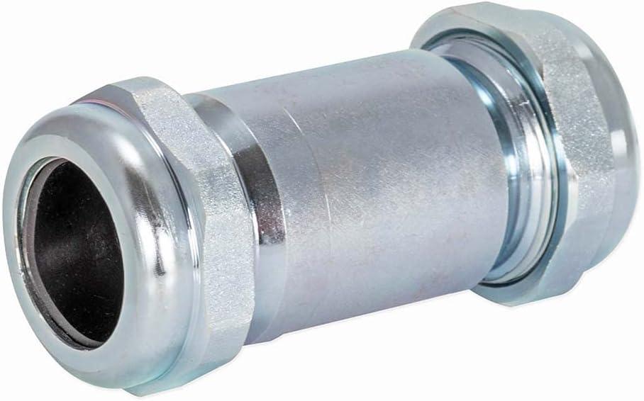 Eastman 4-3/8 Inch Long Pattern Compression Coupling, 1 Inch IPS, Galvanized Steel, 20566