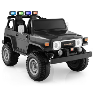 12V 2-Seat Licensed Kids Ride On Toyota FJ40 Car with 2.4G Remote Control, Black,
TQ10120US-BK
