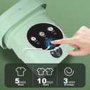Mini Portable Washing Machine, 9L Foldable Washer with 3 Modes, Ideal for Baby Clothes, Underwear, Socks, Space-Saving Design for Home, Apartment, Hotel, Camping & Travel (Green)