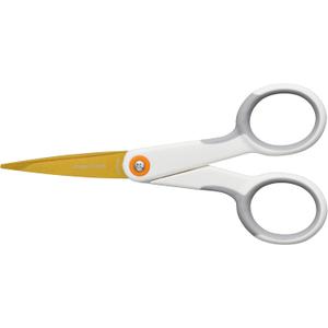 Fiskars Micro-Tip Scissors, SoftGrip Precision Cutting Shears, Titanium Blades, 5"