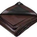 20' x 30' Super Heavy Duty 16 Mil Brown Poly Tarp Cover - Thick Waterproof, UV Resistant, Rip and Tear Proof Tarpaulin with Grommets and Reinforced Edges