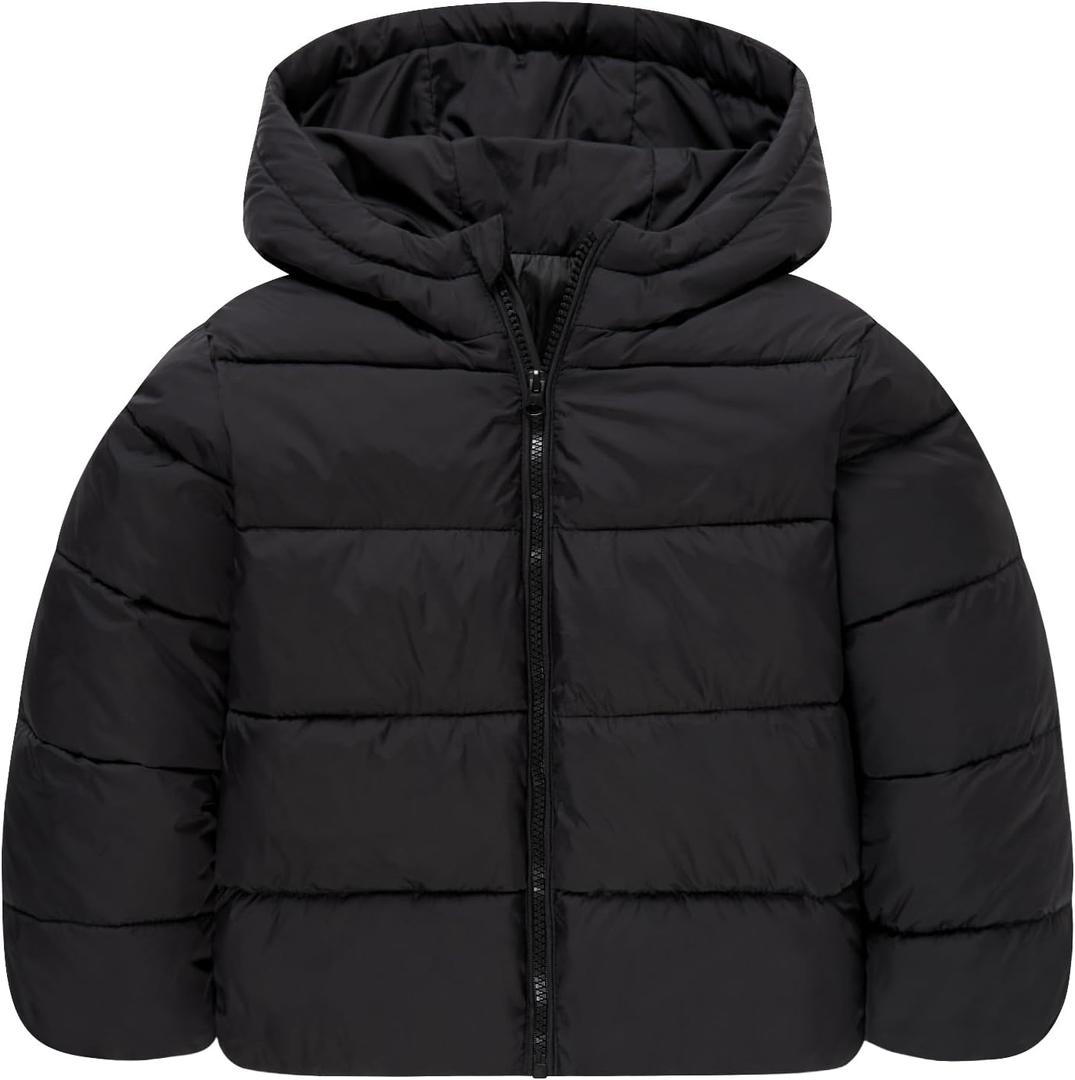 Vieille Toddler Winter Coat Girls Boys Puffer Jacket Lightweight Kids Down Alternative Outerwear 3 Years (Black)