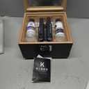 CASE ELEGANCE Glass Top Humidor with Thick Cedar, Easy humidification System, Accurate Digital Hygrometer - Renzo, Brown