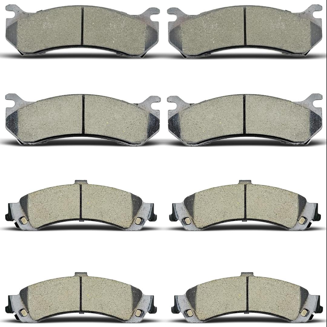 D785 D834 Front Rear Ceramic Brake Pads Sets Fit For Cadillac Escalade ESV/EXT,For Chevy Avalanche 1500/Silverado 1500/Suburban 1500/Tahoe,For GMC Sierra 1500/Yukon/Yukon XL 1500