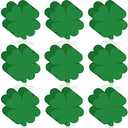 Geyee 100 Pcs Shamrock Cutouts St. Patricks Day Decorations Green Clover Cutouts Leaf Accents for Teacher Kids Classroom Bulletin Board Chalkboard Wall Decor(Green Shamrock)