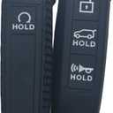 2Pcs Silicone Smart Key Fob for 2023 2024 Kia Telluride Key Fob Cover 5 Buttons (Black)