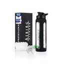 Asbirg Fitness | 24 oz Glass Protein Shaker Bottle – BPA-Free, Leakproof Lid, Stainless Steel Mixing Ball & Silicone Sleeve – Gym Shaker for Smoothies, Shakes & Pre-Workout – Black