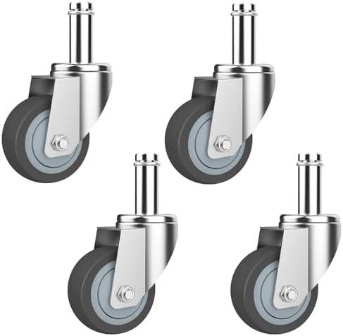 RILIDRI 3-Inch Caster for Wire Shelving Racks, Heavy Duty Scaffolding Wheel, Set of 4 Metro Shelving Replacement Wheels(.864" x 2-3/16"): Amazon.com: Industrial & Scientific