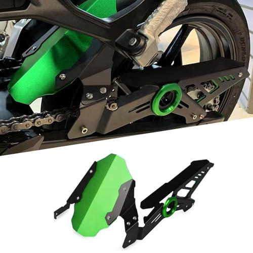 for 2025 Ninja 400 250 Z400 2024 2023-2018 Motorcycle Chain Cover Protective Guard Rear Mudguard Accessories Splash Guard Bracket (Green)