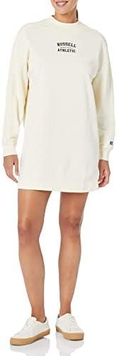 Russell Athletic Women's Graphic Logo Long Sleeve Sweatshirt Dress, XL