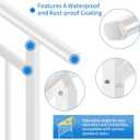 Upgrade 2 in 1 Stair Handrail&Horizontal Railing, Adjustable 3 Step Stair Railing Kit, White Wrought Iron Handrails for Outdoor Steps,Concrete,Wood, Deck and Porch Hand Rails, with Installation Kits
