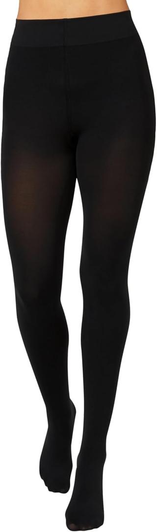 Hanes EcoSmart Women's Same to Waist, Sheer Toe, Blackout Opaque Tights (XX-Large)