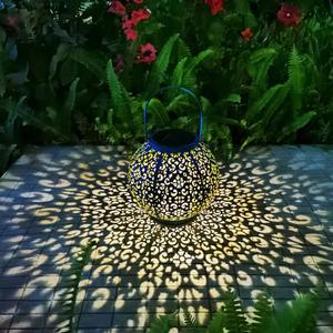 Go2garden Big Solar Outdoor Lanterns Waterproof, Gifts for Dad Mom Garden Yard Decor Lights for Patio,Balcony Party Ornaments, Birthday Mothers Day Gifts for Wife Grandma (1 Pack, Teal Blue)