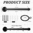 Zonon 20'' Hanging Sign Bracket with Adjustable Rings Street Holder Hanger Metal Wall Bracket with Mounting Hardware for Business Shop Home Office Classroom Outdoor - No Sign