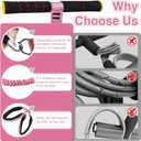2026 Upgraded Pedal Resistance Band with Handles, 20/30/40LBS Adjustable Latex Bands, Non-Slip Comfort Pedals, Safety Sleeve, Compact Full-Body Workout Kit for Women, Sit Up Exercise Equipment