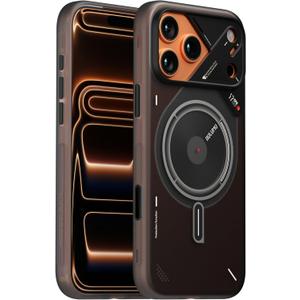 Aulumu A17 iPhone 17 Pro Magnetic Thermal Case | CoolHyper | with Camera Control | IMD Technology | Compatible with Magsafe | Touch Translucent Gray
