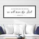 YWMZYKJGS As for Me and My House We Will Serve the Lord Wall Decor 40"15" Bible Verse Sign Christian Large Wood Framed Scripture Religious Rustic Farmhouse Wall Hanging Art (Black)