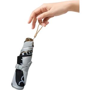 2 x BAODINI Comapct Travle Small Mini Sun Blocking Umbrella with Case Lightweight with Aluminum Frame Pocket Size UV Protection Purse Umbrella for Women, Men & Kids