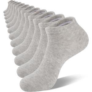 Eallco Mens Ankle Socks Cotton Running Low Cut Short Thin Breathable Casual Socks 6 Pairs, One Size