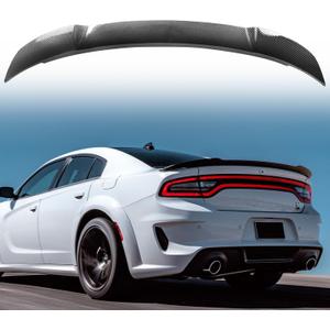 Rear Spoiler Compatible with Dodge Charger 2011-2022 RT SXT SRT Hellcat 6 Door, Rear Trunk Spoiler Carbon Fiber Style