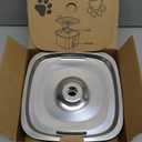 Veken Innovation Award Winner Stainless Steel Cat Water Fountain, 108oz/3.2L Automatic Pet Fountain Dog Water Dispenser with 6 Replacement Filters & Silicone Mat for Cats, Dogs, Multiple Pets (Silver)