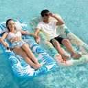Jasonwell Inflatable Pool Float Lounge - 2 Pack Floaties Rafts for Adults Floating Lounger Sun Tanning Floats Cool Water Floaty Swimming Lake Beach Party Toys